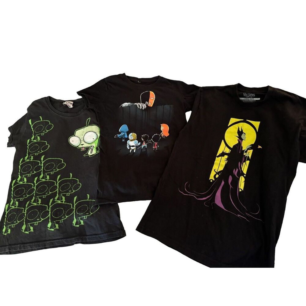 Lot of 3 Kids Short Sleeve Shirts Y2K MightyFineBrand Disney,TeeTurtles unisex